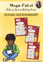 Vorschau - Stationenlernen - Mega-Paket: Alle Abschreibkarteien in Druckschrift und Grundschrift (2.-3. Klasse) - Deckblatt