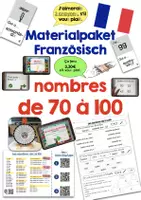 Vorschau - Arbeitsblätter - Materialpaket - nombres de 70 à 100 - Zahlen Französisch - Deckblatt