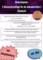 Vorschau - Klassenarbeiten - Materialpaket: 5 Klausuren für die Sekundarstufe 2 (Deutsch) - Deckblatt