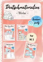 Vorschau - Arbeitsblätter - Deutschmaterialien: Winter (Kl. 1) - Deckblatt