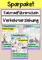 Vorschau - Arbeitsblätter - Materialpaket Verkehrserziehung (Fahrradführerschein) - Deckblatt