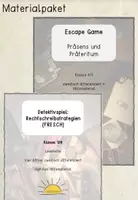 Vorschau - Stundenentwürfe - Materialpaket Rätselstunden im Deutschunterricht (Präsens/Präteritum und Rechtschreibstrategien) - Deckblatt