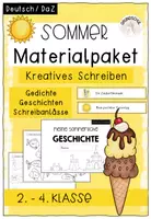 Vorschau - Stundenentwürfe - Materialpaket: Kreatives Schreiben im Sommer - Deckblatt
