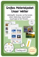 Vorschau - Spiele - Wetter - Materialpaket (Temperatur/Thermometer, Wolken, Niederschlag, ...) - Deckblatt