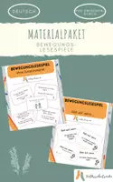 Vorschau - Spiele - Materialpaket Bewegungslesespiele - Deckblatt
