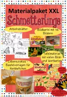 Vorschau - Arbeitsblätter - Materialpaket XXL Schmetterlinge - Deckblatt