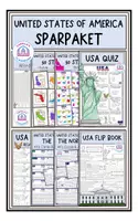 Vorschau - Arbeitsblätter - USA - 50 States - Sparpaket - Deckblatt