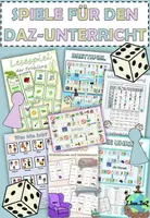 Vorschau - Stationenlernen - Spiele im DaZ-Unterricht / wachsendes Materialpaket - Deckblatt