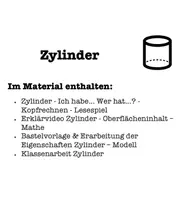 Vorschau - Arbeitsblätter - Zylinder - Deckblatt