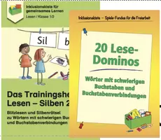 Vorschau - Arbeitsblätter - Sparpaket: Trainingsheft Lesen/Lesedominos – Wörter mit schwierigen Buchstaben - Deckblatt
