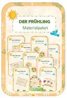 Vorschau - Stationenlernen - Materialpaket Frühling, Wortschatz, Spiele, für DaZ und DaF geeignet - Deckblatt