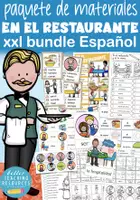 Aperçu - Jeux - EN EL RESTAURANTE - paquete de materiales para la primaria Español / E.L.E. Kit pédagogique - Page de couverture