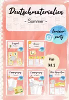 Vorschau - Arbeitsblätter - Deutschmaterialien: Sommer (Kl. 1) - Deckblatt
