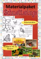 Vorschau - Arbeitsblätter - Materialpaket Schmetterlinge - Deckblatt