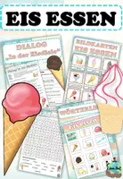 Vorschau - Arbeitsblätter - kleines Materialpaket "Eis essen" DaZ / DaF / Deutsch - Deckblatt