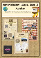 Vorschau - Stundenentwürfe - Materialpaket: Maya, Inka & Azteken - Hochkulturen; Drei Terra X Dokumentationen in einem Paket plus Lösungen und QR-Code - Deckblatt