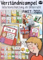 Vorschau - Mal- und Bastelvorlagen - Verständnisampel / Selbsteinschätzung Unterricht (PAKET D+E) - Deckblatt