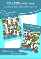 Vorschau - selbst erstellte Cliparts/Grafiken - Faultier Clipart Erweiterungssets 1 und 2 - Deckblatt