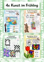 Vorschau - Stundenentwürfe - Materialpaket Frühling, Kunst Grundschule - Deckblatt