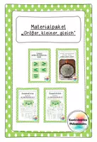 Vorschau - Arbeitsblätter - Materialpaket Größer, kleiner, gleich - Deckblatt