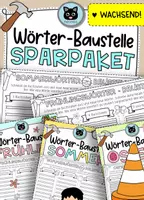Vorschau - Arbeitsblätter - Wachsendes Sparpaket Wörter-Baustelle - Deckblatt