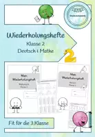 Vorschau - Arbeitsblätter - Materialpaket: Wiederholungshefte Klasse 2 Deutsch & Mathe - Deckblatt