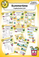 Vorschau - Arbeitsblätter - Materialpaket "Summertime" - Spiele und Material für den Englischunterricht - Deckblatt
