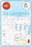 Vorschau - Arbeitsblätter - SPAR-PAKET Bio Laborgeräte – 11x Spiele und Aktivitäten - Deckblatt