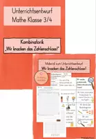 Vorschau - Stundenentwürfe - Zahlenschloss Kombinatorik: Unterrichtsreihe & Unterrichtsentwurf (Kl. 3/4) - Deckblatt