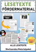 Vorschau - Stundenentwürfe - Alle LESETEXTE / Lesen (wachsendes Materialpaket) - Deckblatt