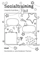 Vorschau - Arbeitsblätter - Materialpaket. Sozialtraining. Gesprächsanlässe/Steckbriefe - Deckblatt