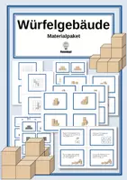 Vorschau - Unterrichtsreihen - Materialpaket Würfelgebäude - Perspektiven, Seitenansichten, Baupläne & mehr - Deckblatt