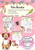 Vista previa - Unidades / Secuencias / Situaciones de Aprendizaje - Inglés - mascotas (pets) - paquete hojas de trabajo, tarjetas con imagénes, diccionario de imágenes - bundle Englisch - Portada