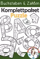 Vorschau - Arbeitsblätter - Komplettpaket - Buchstabenpuzzle und Zahlenpuzzle für die 1. Klasse - Deckblatt