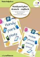 Vorschau - Fördermaterial/Inklusion - Materialpaket Handyparkplatz - Schild für die Handyablage deutsch + englisch - Deckblatt