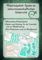 Vorschau - Arbeitsblätter - Materialpaket: Spiele im naturwissenschaftlichen Unterricht, editierbar - Deckblatt