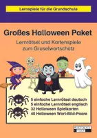 Vorschau - Arbeitsblätter - Halloween Paket: Lernrätsel und Kartenspiele - deutsch und englisch - Deckblatt