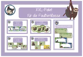 Vorschau - Poster - Wachsendes Materialpaket Faultierklasse #Klassentier - Deckblatt