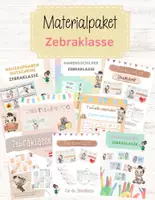 Vorschau - Arbeitsblätter - Materialpaket für die Zebraklasse - wachsendes Bundle - Deckblatt