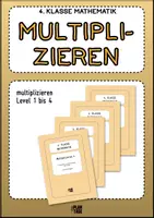 Vorschau - Arbeitsblätter - Materialpaket: 4. Klasse Multiplizieren Level 1 bis 4 - Deckblatt