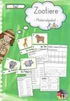 Vorschau - Arbeitsblätter - Materialpaket Zootiere DaZ - Deckblatt