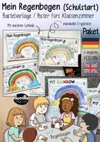Vorschau - Arbeitsblätter - Regenbogen - Schulstart / Anfang Schuljahr - Paket (D/E) - Deckblatt