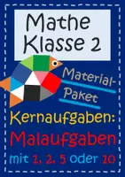 Vorschau - Arbeitsblätter - Einmaleins mit 1, 2, 5 oder 10 (Materialpaket: AB + Lernvideos) - Deckblatt