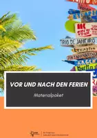 Vorschau - Arbeitsblätter - Vor und nach den Sommerferien Materialpaket - Deckblatt