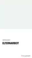 Vorschau - Arbeitsblätter - Materialpaket: Elternarbeit - Deckblatt