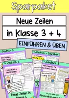 Vorschau - Stundenentwürfe - Sparpaket Neue Zeilen (Abschreiben, Schönschrift) - Deckblatt