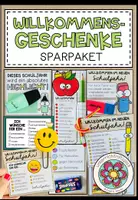 Vorschau - Mal- und Bastelvorlagen - WILLKOMMENSGESCHENKE / WILLKOMMENSGRÜßE zum Schulanfang (wachsendes Sparpaket) - Deckblatt