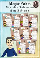 Vorschau - Arbeitsblätter - Ziffern und Zahlen 1-9 | Mini-Heftchen Paket Klasse 1 - Deckblatt