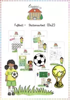 Vorschau - Arbeitsblätter - Fußball / Sport: Sparpaket Stationsarbeit - DaZ / Deutsch - Kl. 1-3 - Deckblatt