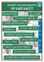 Vorschau - Spiele - SPARPAKET 12 Suchsel zu wichtigen Epochen der Literatur - als PDF & WORD - Deckblatt